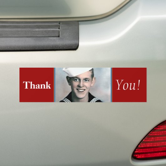 Hartelijk Bedankt! - Veteran Bumpersticker (Op auto)