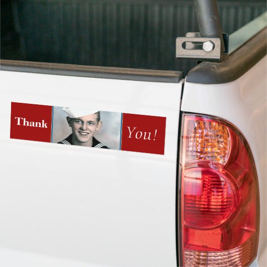 Hartelijk Bedankt! - Veteran Bumpersticker (Op Truck)