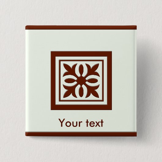 Hartelijk Bedankt Vierkante Button 5,1 Cm (Voorkant)