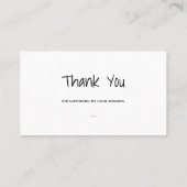 Hartelijk Bedankt Visitekaartje (Achterkant)