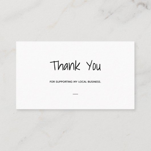 Hartelijk Bedankt Visitekaartje (Achterkant)