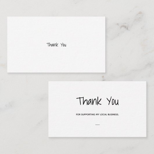 Hartelijk Bedankt Visitekaartje (Voorkant / Achterkant)