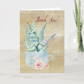 Hartelijk Bedankt! Waterverf Cactus-kaart Kaart (Voorkant)