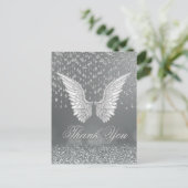 Hartelijk Bedankt | Zilvertranen Briefkaart (Staand voorkant)