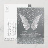 Hartelijk Bedankt | Zilvertranen Briefkaart (Voorkant / Achterkant)