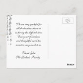 Hartelijk Bedankt | Zilvertranen Briefkaart (Achterkant)