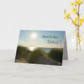 Hartelijk condoleance ! Aan het strand Kaart (Gele Bloem)