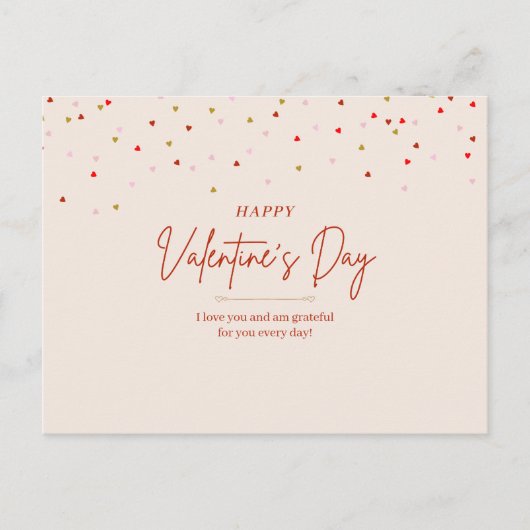 Hartelijk Confetti Valentijnsdag Briefkaart (Voorkant)