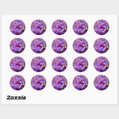 Hartelijk dank: 16de Bridal Paarse Crystals Regenb Ronde Sticker (Vel)