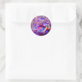 Hartelijk dank: 16de Bridal Paarse Crystals Regenb Ronde Sticker (Tas)