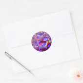 Hartelijk dank: 16de Bridal Paarse Crystals Regenb Ronde Sticker (Envelop)
