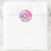 Hartelijk dank, 16de Bridal roze holograaf Confett Ronde Sticker (Tas)