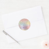 Hartelijk dank. 16de Bridal roze roze holograaf Ronde Sticker (Envelop)