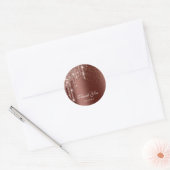 Hartelijk dank, 16e Bridal Gold Drips Brown Skinny Ronde Sticker (Envelop)