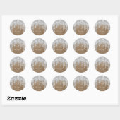 Hartelijk dank, 16e Bridal Grey Silver Drips Ronde Sticker (Vel)