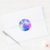 Hartelijk dank, 16e Bridal Holographic Drives gena Ronde Sticker (Envelop)