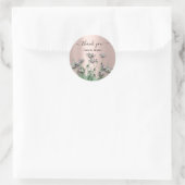 Hartelijk dank: 16e Bridal Meadow Wildflower Roos Ronde Sticker (Tas)