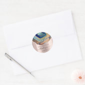 Hartelijk dank: 16e Bridal Roos Amethyst Gold Ronde Sticker (Envelop)