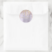 Hartelijk dank, 16e Bridal Roos Drips Lavender Ronde Sticker (Tas)