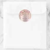 Hartelijk dank: 16e Bridal Roos Glitter 3D Ronde Sticker (Tas)