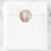 Hartelijk dank: 16e Bridal Roos Glitter 3d Ronde Sticker (Tas)