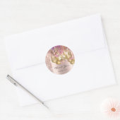 Hartelijk dank, 16e Bridal Roos Glitter Ballons Ronde Sticker (Envelop)