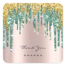 Hartelijk dank: 16e Bridal Roos Glitter Blauwgroen