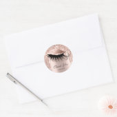 Hartelijk dank: 16e Bridal Roos Glitter Eye Ronde Sticker (Envelop)