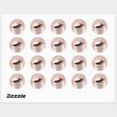 Hartelijk dank: 16e Bridal Roos Glitter Eyes Ronde Sticker (Vel)