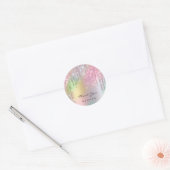 Hartelijk dank: 16e Bridal Roos Glitter Holograaf Ronde Sticker (Envelop)