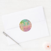 Hartelijk dank: 16e Bridal Roos Glitter Holograaf Ronde Sticker (Envelop)