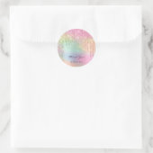 Hartelijk dank: 16e Bridal Roos Glitter Holograaf Ronde Sticker (Tas)