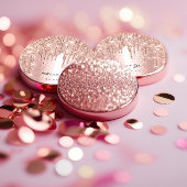 Hartelijk dank: 16e Bridal Roos Glitter Pink Ronde Sticker