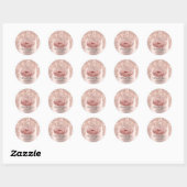 Hartelijk dank, 16e Bridal Roos Glossy Lips Ronde Sticker (Vel)