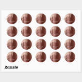 Hartelijk dank: 16e Bridal Roos Gold Drips Brown Ronde Sticker (Vel)
