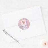 Hartelijk dank. 16e Bridal Roos Qr Code Foto Ronde Sticker (Envelop)