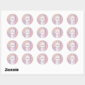 Hartelijk dank: 16e Bridal Roos QrCode Holograaf Ronde Sticker (Vel)