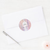 Hartelijk dank: 16e Bridal Roos QrCode Holograaf Ronde Sticker (Envelop)