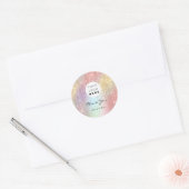 Hartelijk dank: 16e Bridal Roos QrCode Holograaf Ronde Sticker (Envelop)