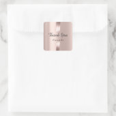 Hartelijk dank. 16e Bridal Roos Strokes Blush Lux Vierkante Sticker (Tas)