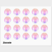 Hartelijk dank: 16e Bridal roze glitter Confetti Ronde Sticker (Vel)