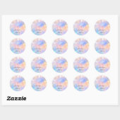 Hartelijk dank: 16e Bridal roze holograaf Unicorn Ronde Sticker (Vel)
