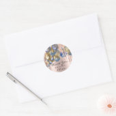 Hartelijk dank, 16e verjaardag Ballons Blue Gold R Ronde Sticker (Envelop)
