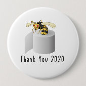 Hartelijk dank, 2020 Murder Hornet Ronde Button 4,0 Cm (Voorkant)