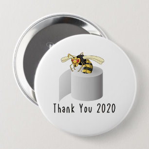 Hartelijk dank, 2020 Murder Hornet Ronde Button 4,0 Cm