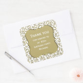 Hartelijk dank: 30th Birthday Gold/White Number Pa Vierkante Sticker (Envelop)