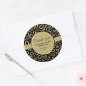 Hartelijk dank: 30th Random Number Pattern Gold/Bl Ronde Sticker (Envelop)