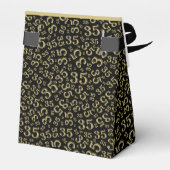 Hartelijk dank, 35e verjaardag Gold/zwart kenteken Bedankdoosjes (Achterkant)