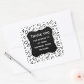 Hartelijk dank: 40th Birthday Black/White Pattern Vierkante Sticker (Envelop)