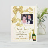 Hartelijk dank, 50e Jubileum cadeau - Flatte fotok Bedankkaart (Staand voorkant)